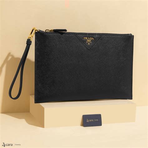 prada saffiano lux nero clutch|Black Saffiano Leather Clutch .